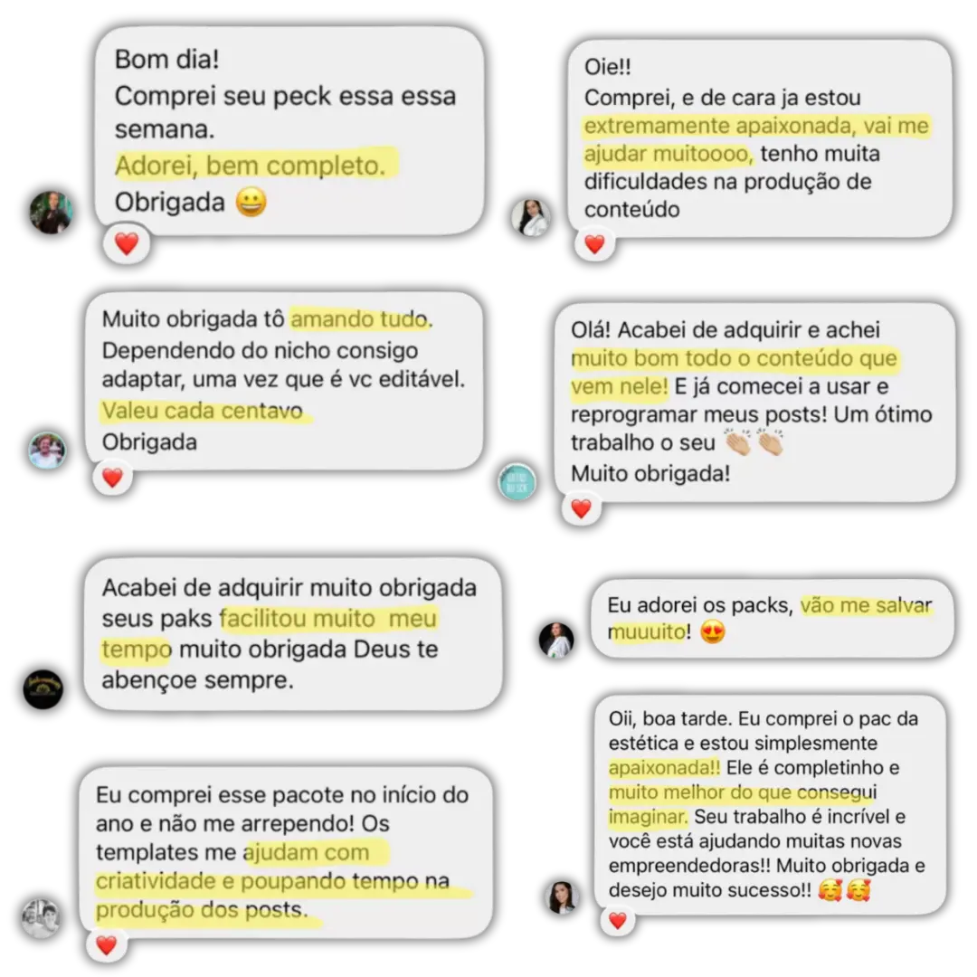 Depoimentos de clientes que aplicaram o Perfil Pronto em 24H
