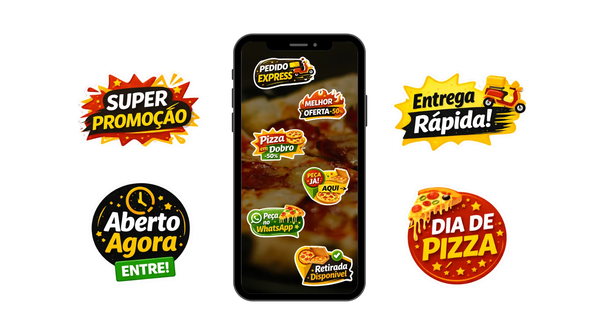 Bloco de pedidos para pizzaria